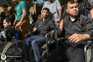 تشرف معلولان آسایشگاه فیاض بخش به حرم مطهر رضوی
