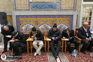 حضور پرشور مردم پای صندوق های رای در حرم مطهر رضوی -1