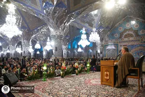 مراسم شب ولادت حضرت زهرا(سلام الله علیها) در حرم مطهر رضوی