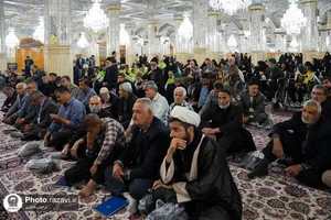 تشرف گروهی زائرین توان&zwnj;یاب به حرم مطهر رضوی