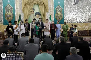 مراسم جشن میلاد امیرالمومنین در تالار ولایت حرم مطهر رضوی
