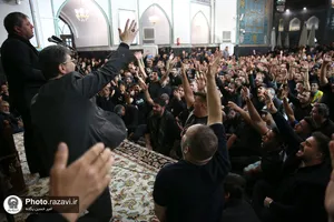عزاداری هیئت حسینیه اعظم زنجان در حرم مطهر رضوی