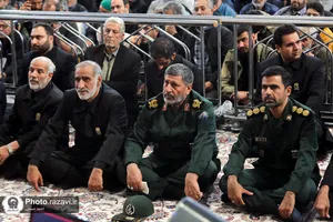 مراسم وداع با پیکر شهدای گمنام دفاع مقدس در حرم مطهر رضوی