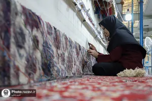 بازدید کارکنان آستان قدس رضوی از شرکت فرش