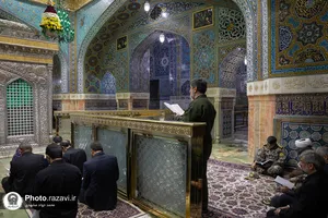 تشرف خانواده شهدای پدافند هوایی ارتش به حرم مطهر رضوی