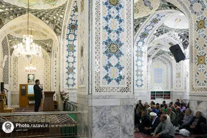 تشرف کاروان رزمندگان دفاع مقدس از خراسان جنوبی به حرم مطهر رضوی