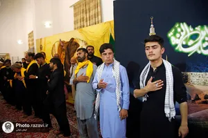 عزاداری زائرین غیر ایرانی در حرم مطهر رضوی