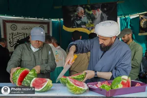 حضور خدام حرم مطهر رضوی در بندر شهید رجایی