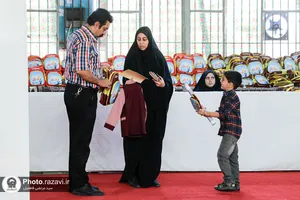 توزیع اقلام آموزشی فرهنگی مهد الرضا علیه&zwnj;السلام