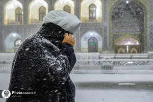 بارش برف در حرم مطهر رضوی-2