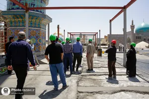 بازدید کارکنان صدا و سیما از فعالیت&zwnj;های عمرانی حرم مطهر رضوی