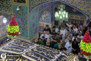آیین تعویض پوش ضریح منور رضوی در آستانه ماه محرم