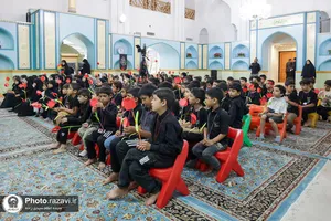 عزاداری کودکان در هیئت کبوترانه حرم مطهر رضوی