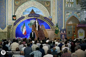 اقامه نماز عید قربان در حرم مطهر رضوی