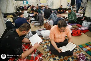 مراسم اعتکاف رجبیه در حرم مطهر رضوی