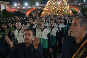 لاله&zwnj;گردانی خادم&zwnj;یاران فارس در سوگ امام رضا (ع) + تصاویر