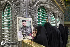 تشرف خانواده شهدای پدافند هوایی ارتش به حرم مطهر رضوی