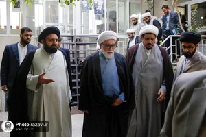حضور تولیت آستان قدس رضوی در مدرسه علمیه الحجة