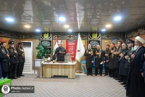 حضور کاروان خدام حرم مطهر رضوی در مسیر پیاده&zwnj;روی اربعین حسینی-1