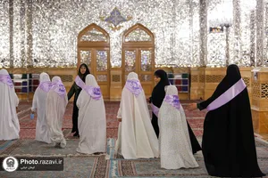 جشن تکلیف دختران تازه مکلف شده در حرم مطهر رضوی