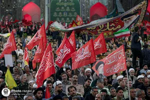 مراسم بزرگداشت چهلمین روز تدفین رهبر شهید انقلاب اسلامی در حرم مطهر رضوی