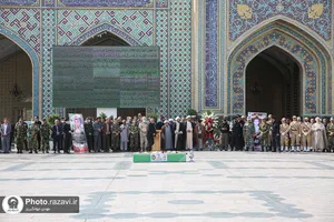 تشییع پیکر شهید احمد لطفی در  حرم مطهر رضوی