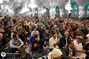 حال و هوای حرم مطهر رضوی در لیلةالرغائب