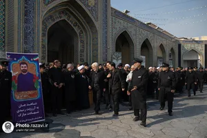 تشییع پیکر شهید شاهد شجاعی&zwnj;پور در حرم مطهر رضوی