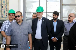 بازدید جمعی از سردبیران و خبرنگاران حوزه حمل و نقل از پروژه های عمرانی حرم مطهر رضوی