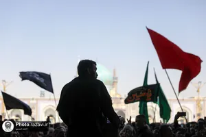 اجتماع بزرگ عزاداران نبوی در صحن پیامبر اعظم(ص) حرم مطهر رضوی