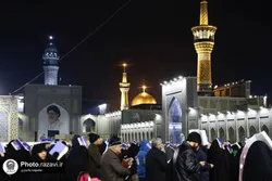 اشک مناجات با طنین «حیدر، حیدر» در صحن و سرای رضوی
