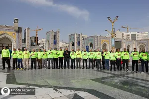تشرف گروه دوچرخه سواری ارادتمندان امام رضا علیه&zwnj;السلام به حرم مطهر رضوی