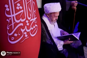 تشرف آیت&zwnj;الله جعفر سبحانی به حرم مطهر رضوی