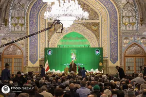 حال و هوای حرم مطهر رضوی در شب نیمه شعبان