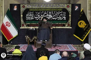 عزاداری رزمندگان تیپ فاطمیون در حرم مطهر رضوی