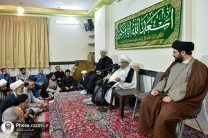 دیدار طلاب مدرسه تابستانی دارالعلم با آیت&zwnj;الله اشرفی شاهرودی