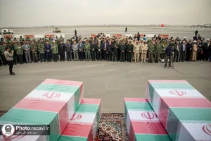 مراسم استقبال از ۱۲ شهید گمنام در مشهد