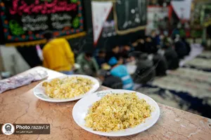 توزیع غذا میان کارتن&zwnj;خواب&zwnj;ها و نیازمندان اطراف حرم مطهر رضوی