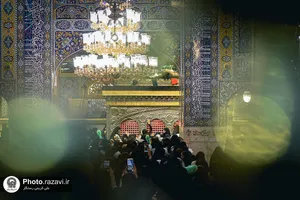 حرم مطهر رضوی در شب اربعین حسینی 