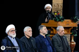 اهتزاز پرچم عزای گنبد بارگاه منور رضوی در کاظمین
