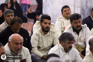 مراسم هيئت انصارالحسین(ع) شهر نکاء در حرم مطهر رضوی