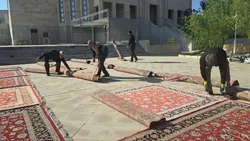 فرش‌هایی با تاروپود عشق حسینی