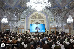 مراسم بزرگداشت آیت الله رئیسی در حرم مطهر رضوی