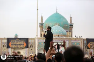 آیین چهارپایه خوانی در سالروز شهادت امیرالمومنین علیه السلام در حرم مطهر رضوی - 1