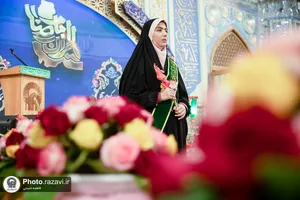 گلباران حرم مطهر رضوی در روز میلاد حضرت معصومه سلام الله علیها