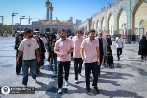 بدرقه کاروان ورزشی پاراآسیایی جمهوری اسلامی ایران در حرم مطهر رضوی