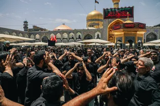 عزاداری روز تاسوعای حسینی در حرم مطهر رضوی