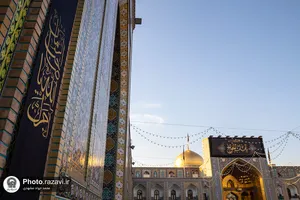 سیاه پوشی حرم مطهر رضوی در آستانه شهادت موسی بن جعفر علیه&zwnj;السلام