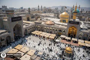 کتیبه آرایی اماکن متبرکه رضوی در دهه پایانی ماه صفر