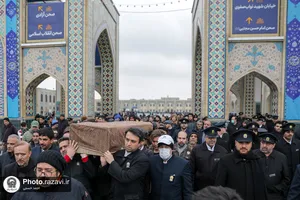 تشییع پیکر شهرام عبدلی در حرم مطهر رضوی